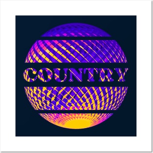 Country music disco ball Posters and Art